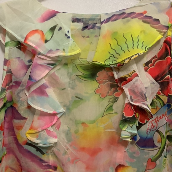 Ed Hardy Ruffled Blouse - Picture 11 of 13